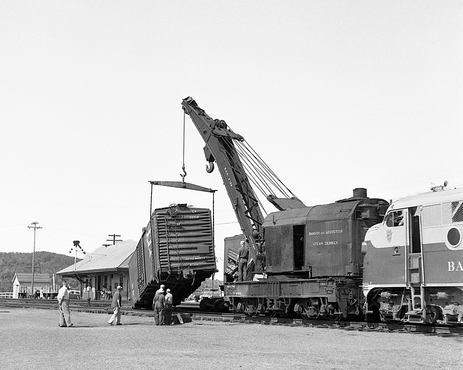 BAR wreck at Millinocket, ME on 6/14/1956. (8x10)