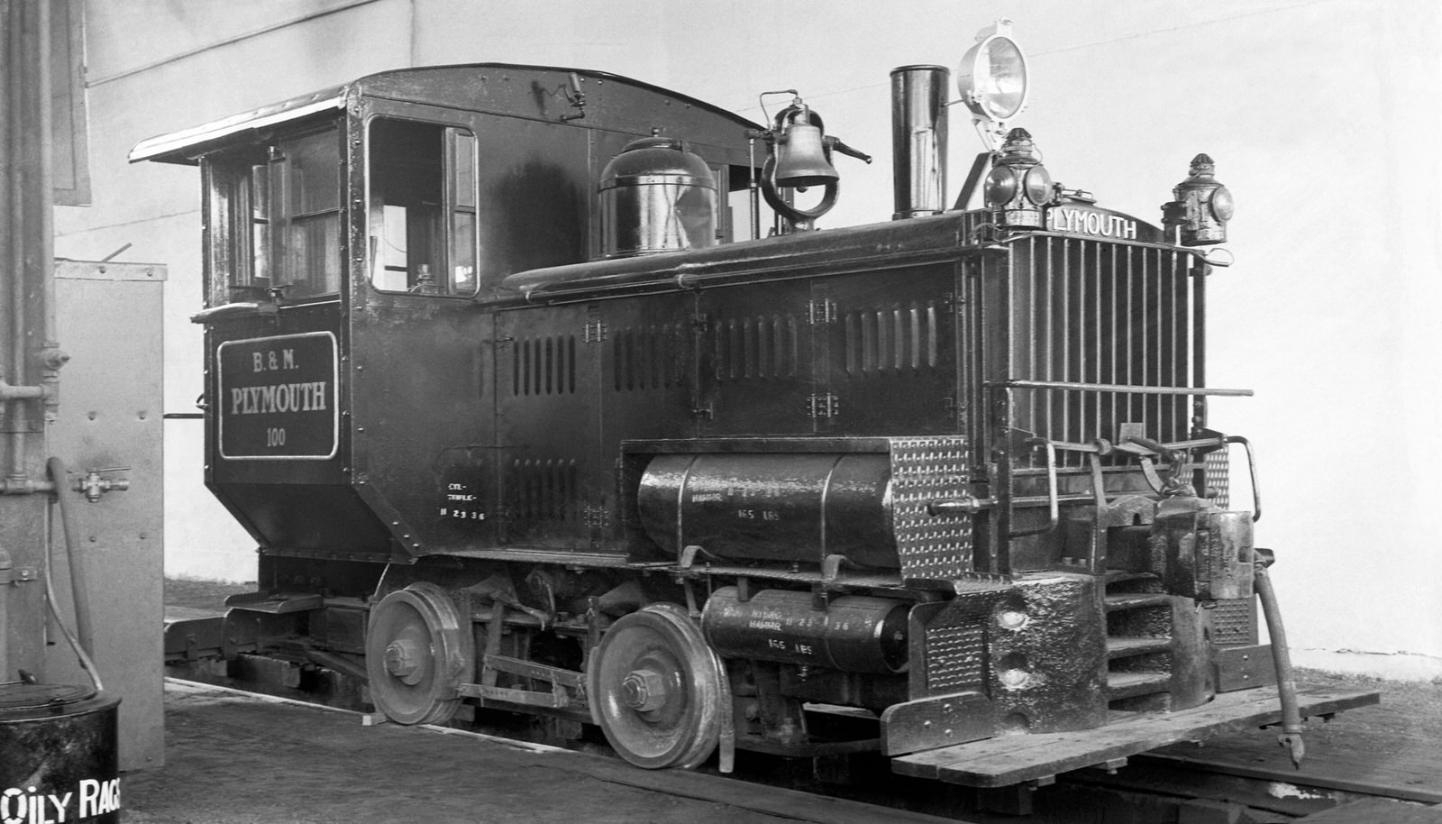 Boston Maine 16T Plymouth #100 at Concord, NH during 12/1936. (8x14)