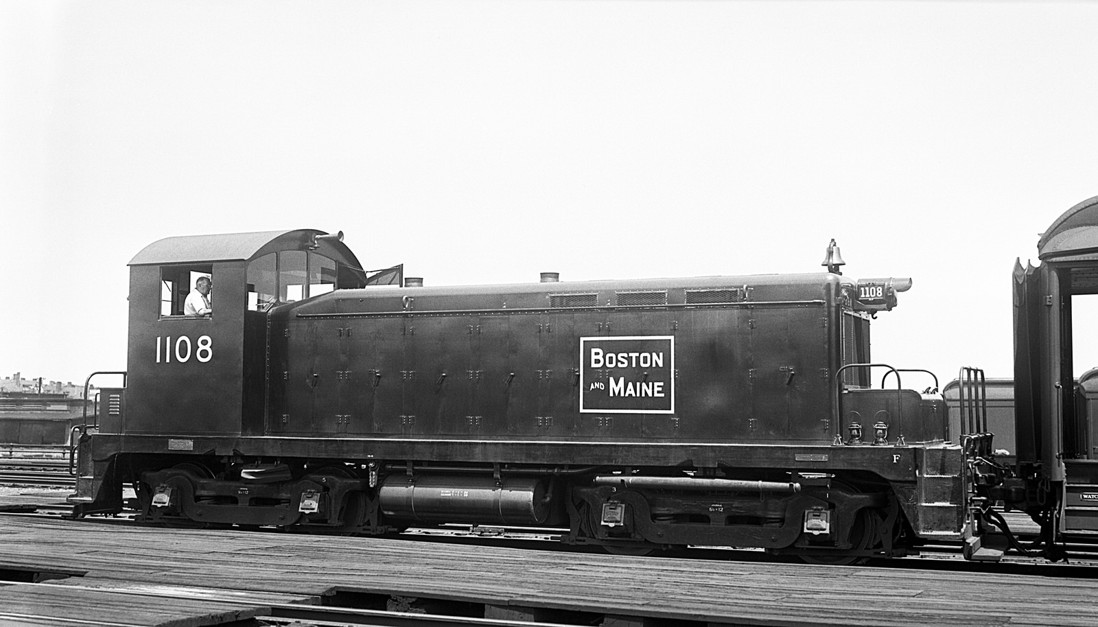 Boston & Maine EMC "SC" #1108 at Boston, MA during 8/1938. (8x14)