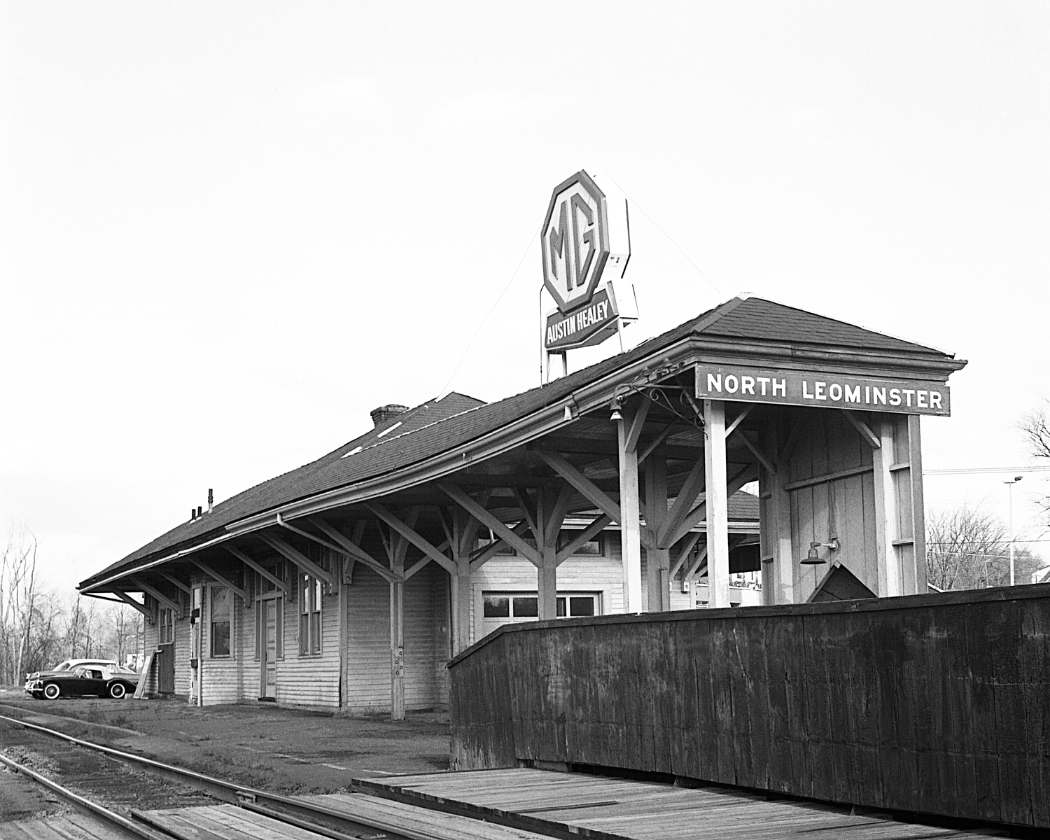 B&M Station at N. Leominster, MA on 11/25/1965. (8x10)