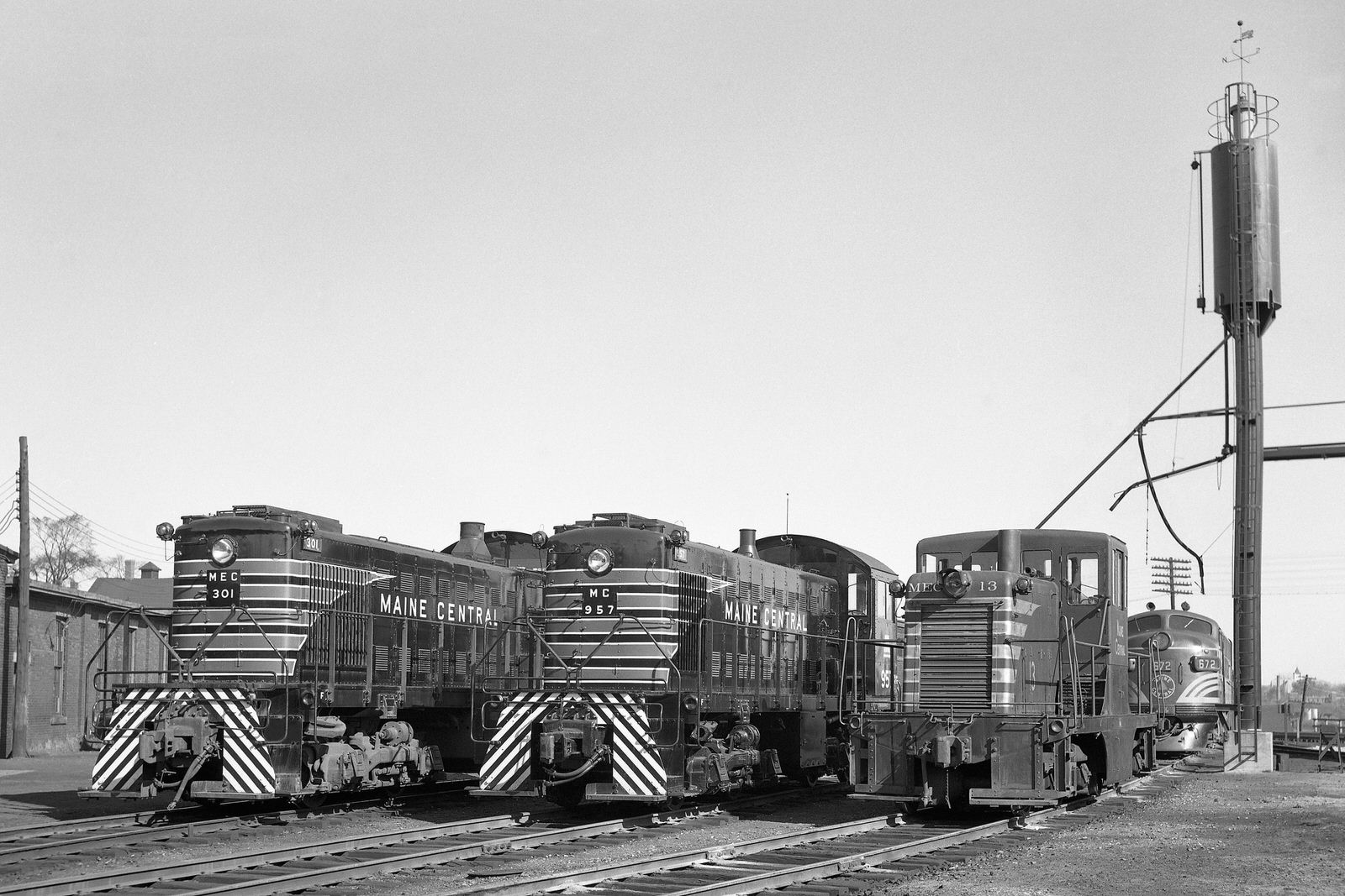 Maine Central power at Bangor, ME. Date unknown. (8x10)