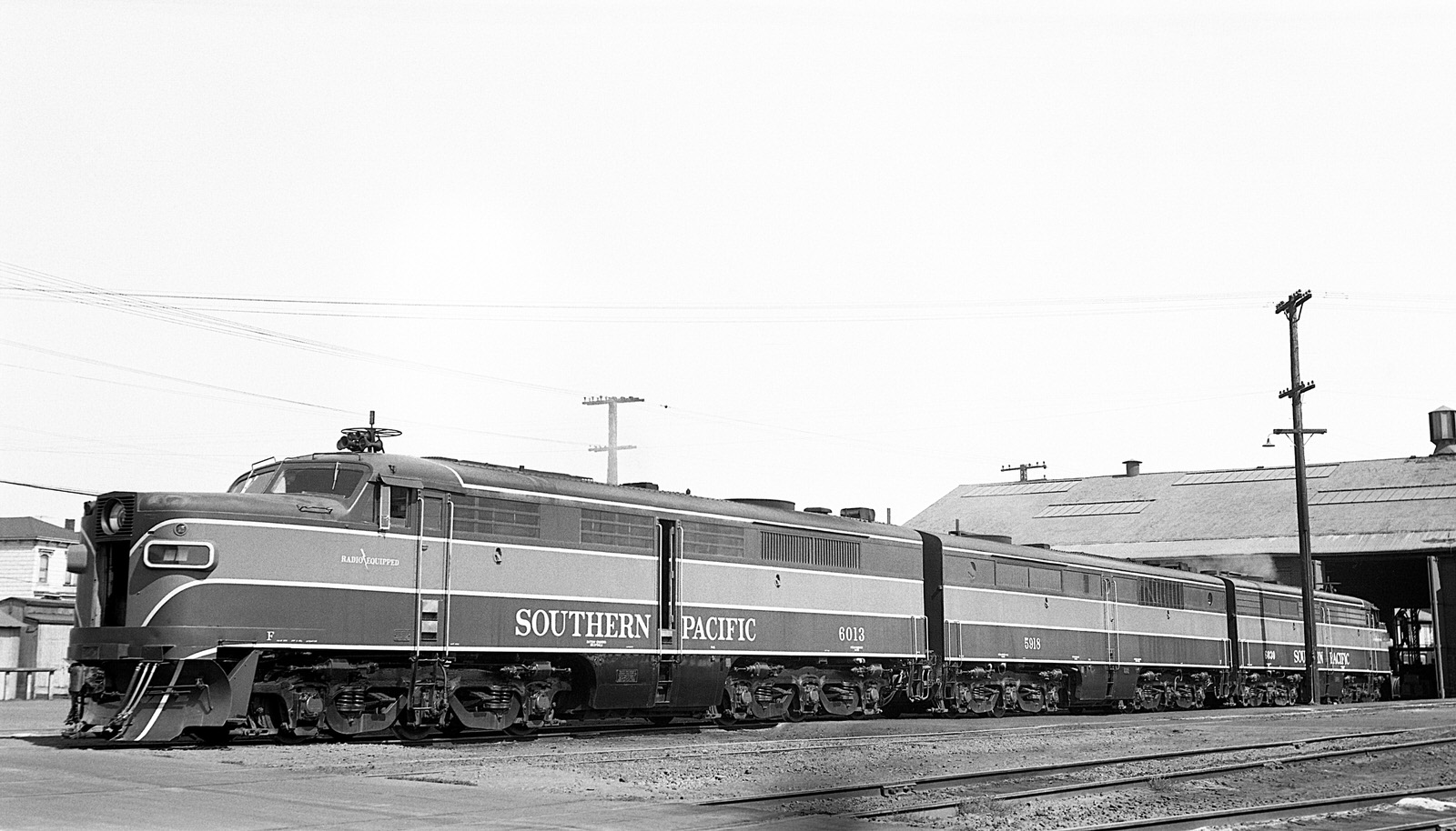 SP PA1 #6013, PB2 #5918, & PA2 #6030 at Oakland, CA during 9/55 (8x14)