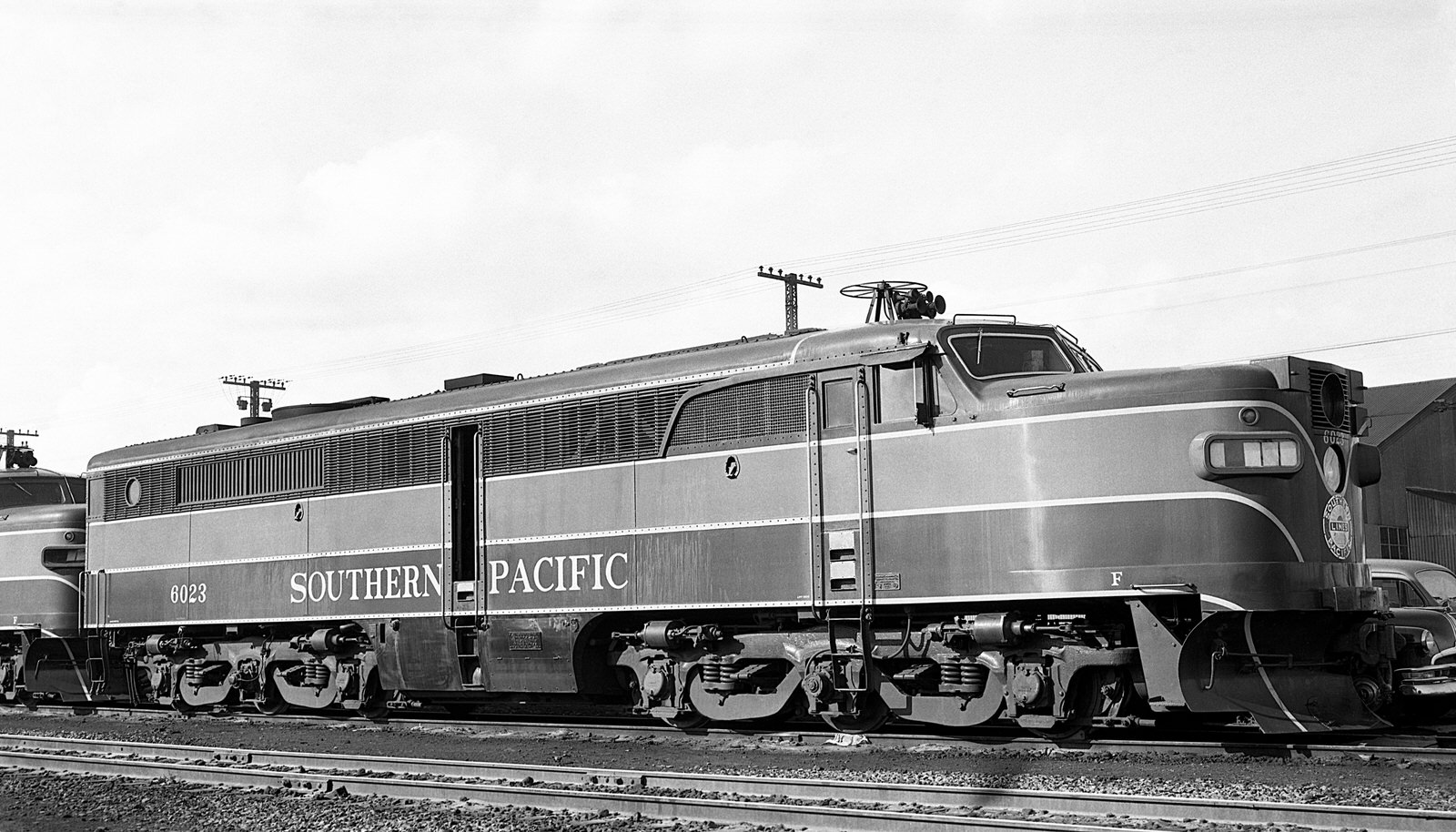 Southern Pacific Alco PA2 #6023 at Oakland, CA on 3/19/1954. (8x14)