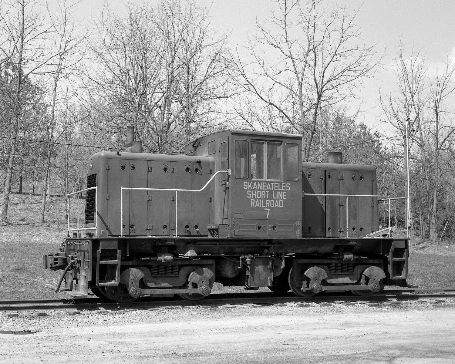 Skaneateles Short Line 45T #7 @ Skaneateles, NY on April 25, 1978. (8x10)