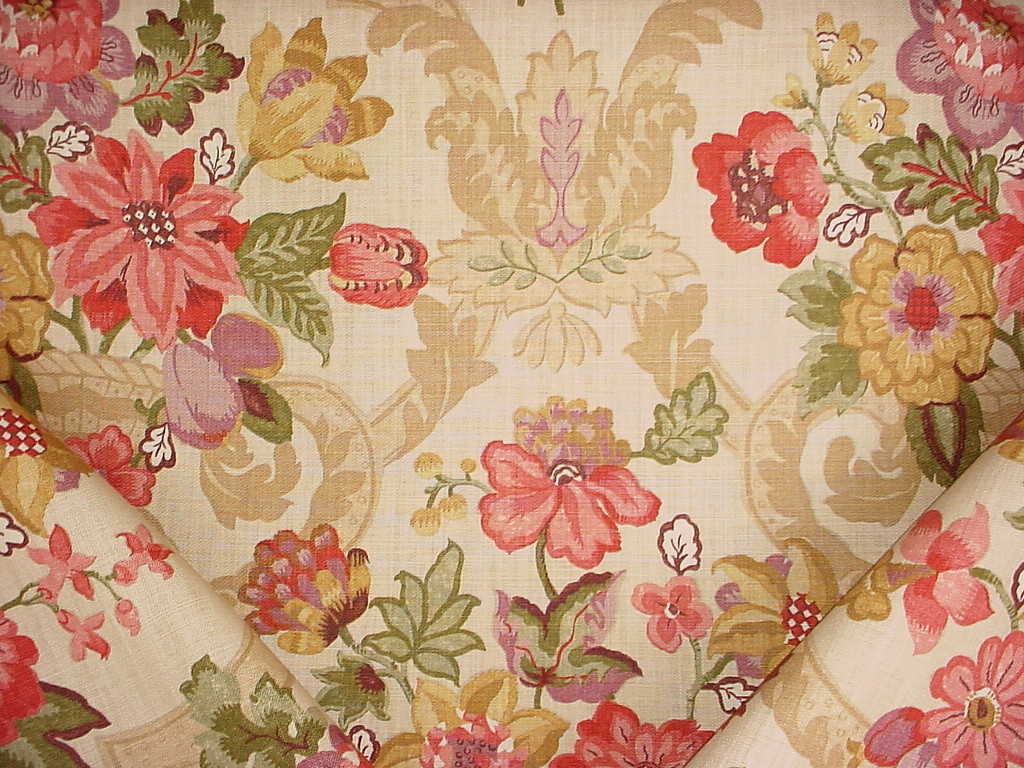 6y Lee Jofa 2004092 Kirby Print Straw Floral Drapery Upholstery